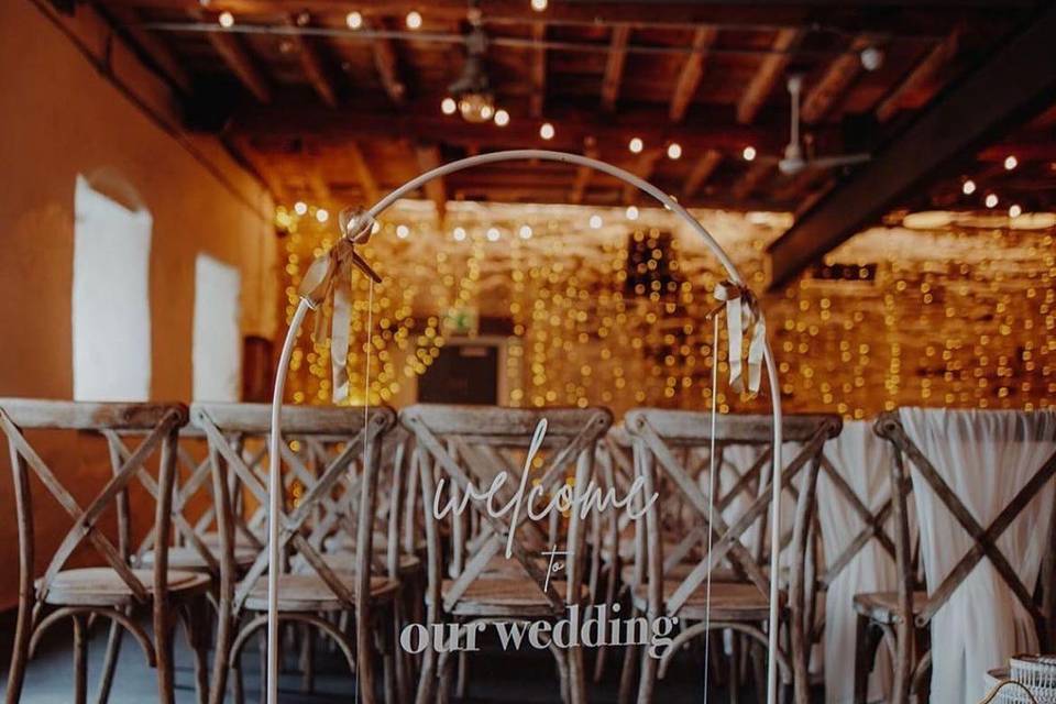 Indoor ceremony space