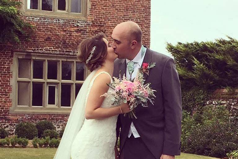 Custom beading & bespoke veil