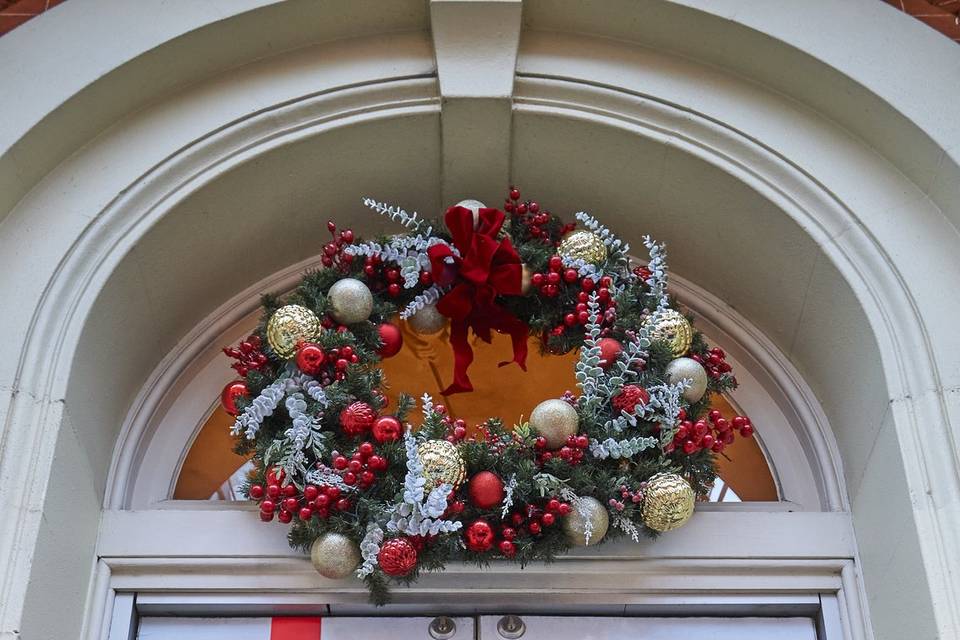 Main Entrance At Christmas