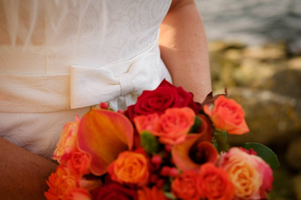 Brides bouquet Normanton churc