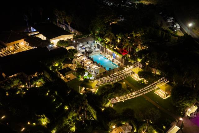Bird's-eye view of the venue