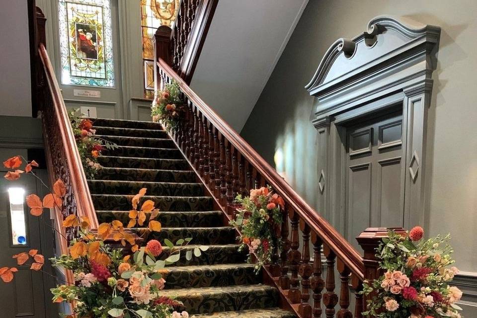 Flowers on Stair