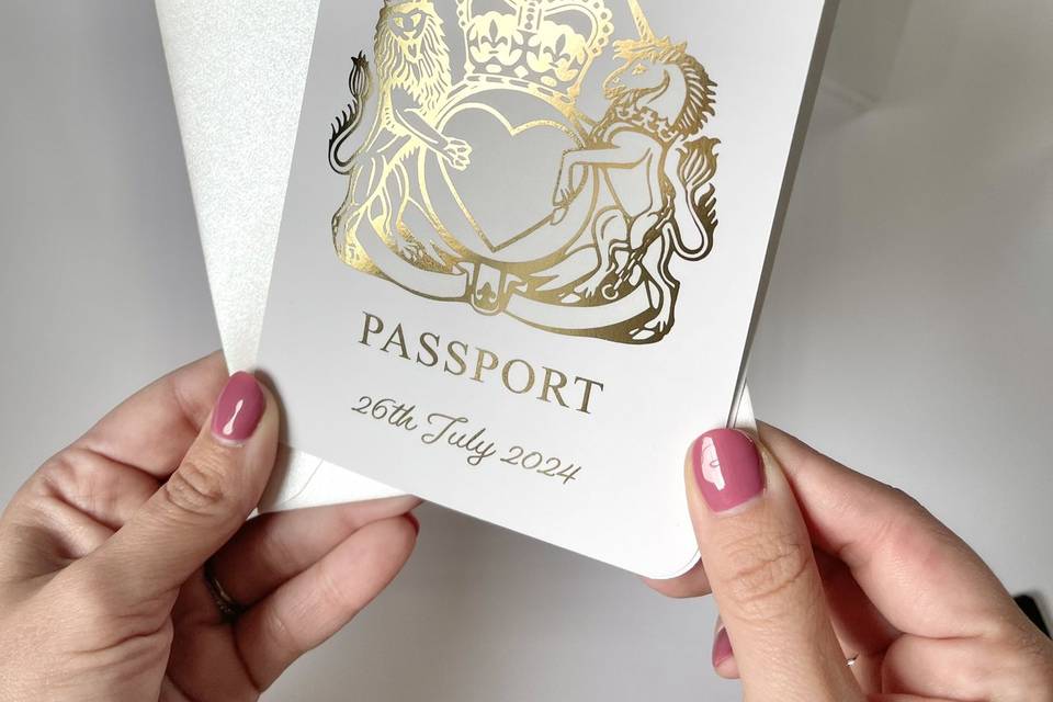 Gold Foil Passport Save the Da