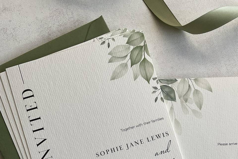 Hart Invitation Greenery