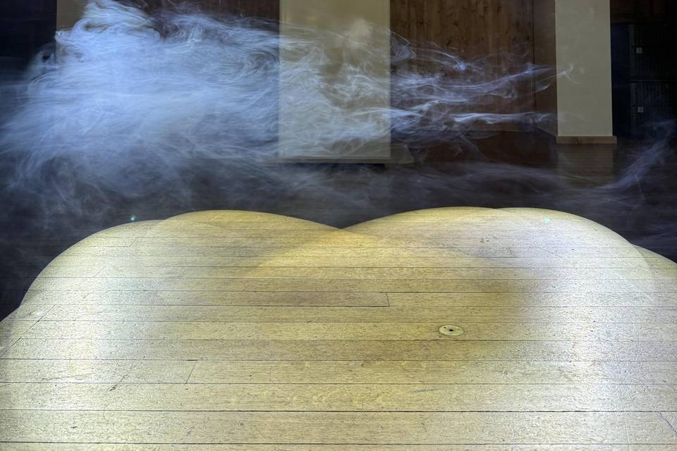 Smoke adds to the effect