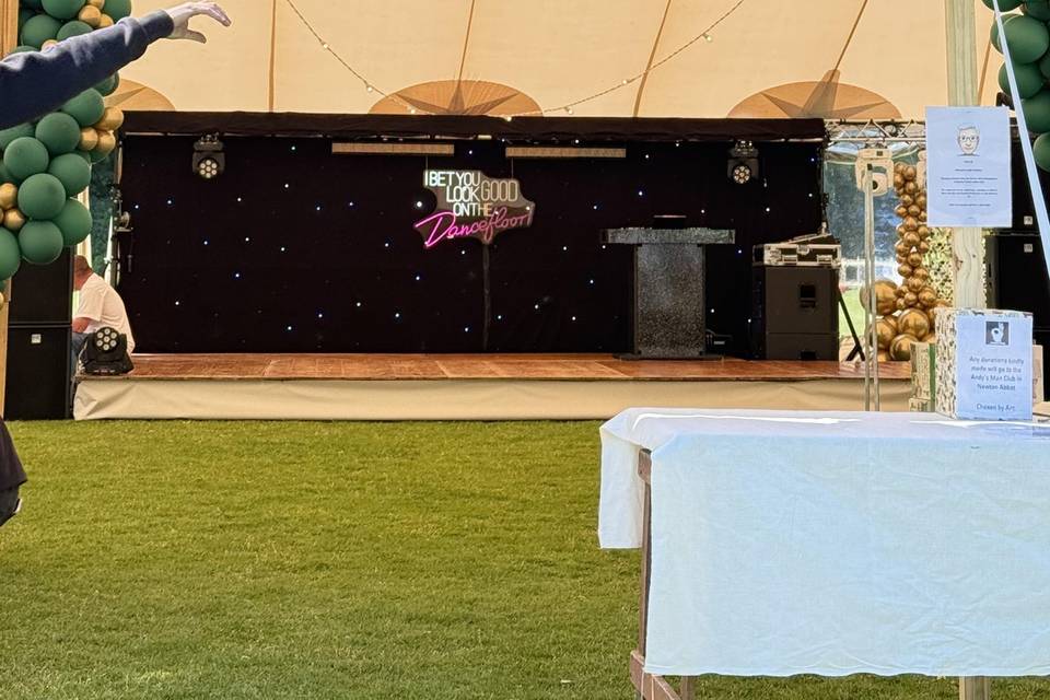 Event stages with bands