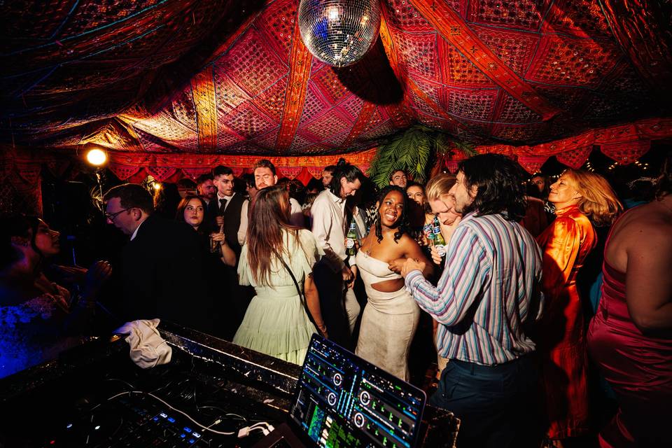 Festival wedding marquee