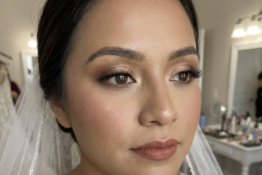 Soft, radiant bridal make up
