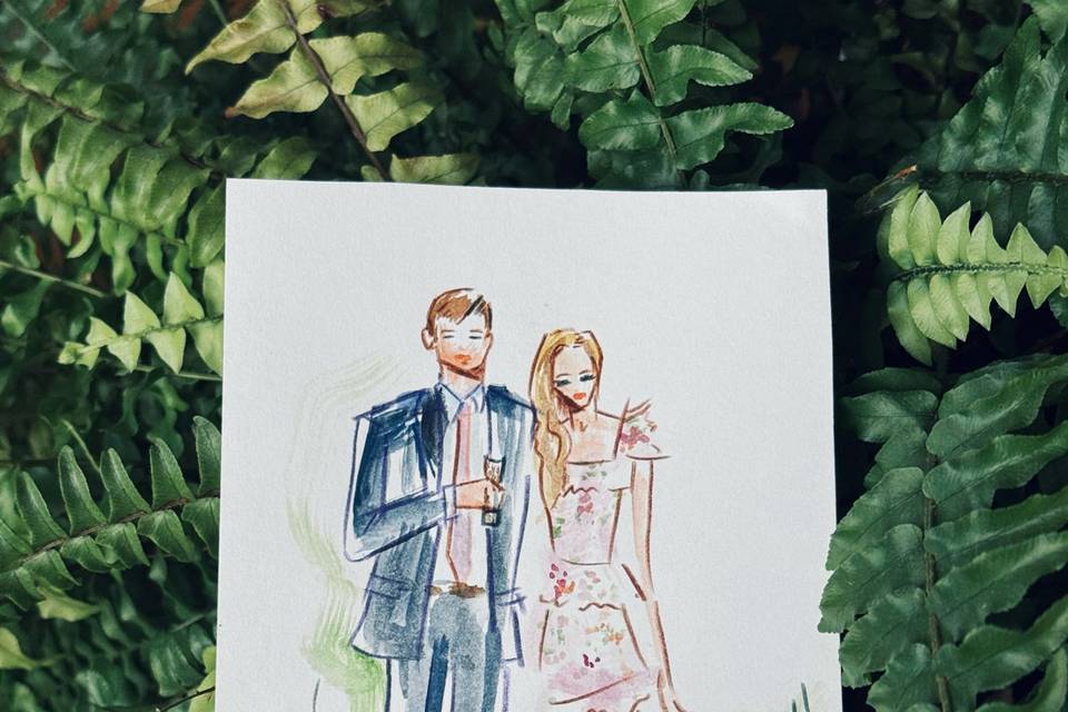 Couple Watercolour Sketch