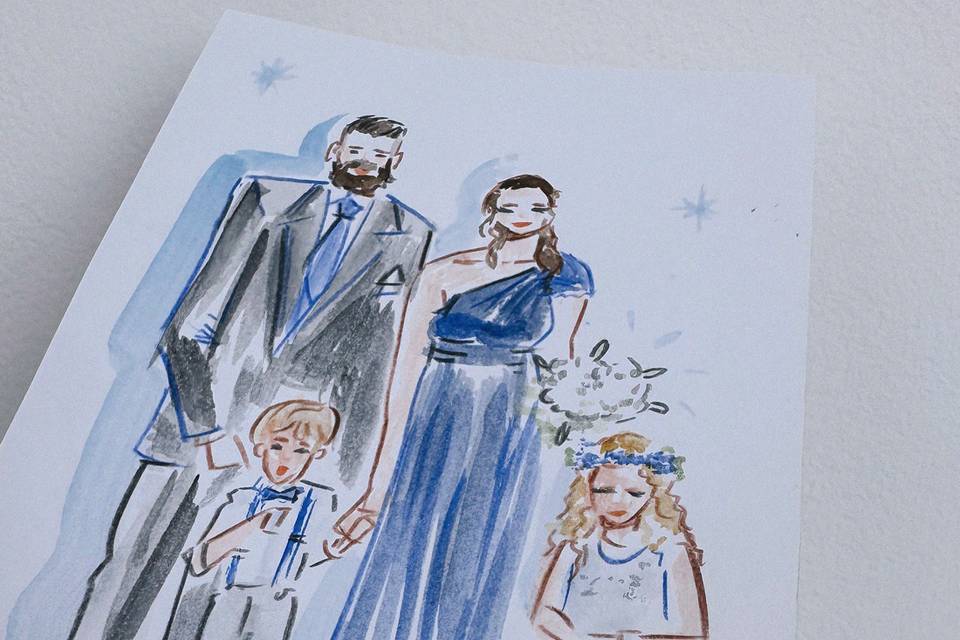 Family Live Illustration