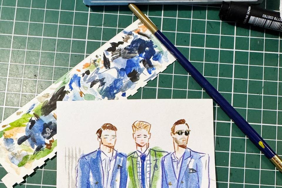 Wedding Guest Sketches