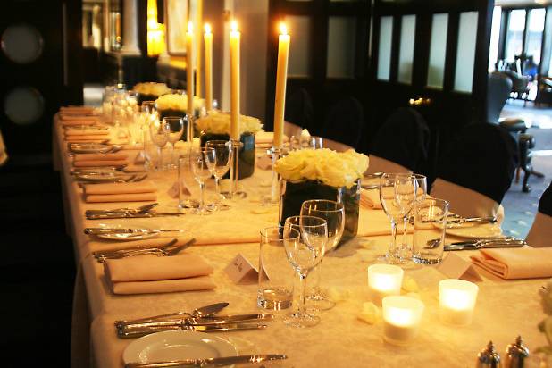 Romantic candlelit dinner