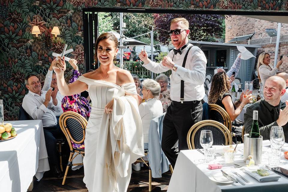Beautiful dancing bride