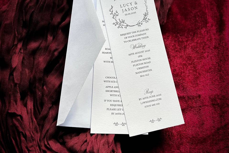 Elegant black & white invite