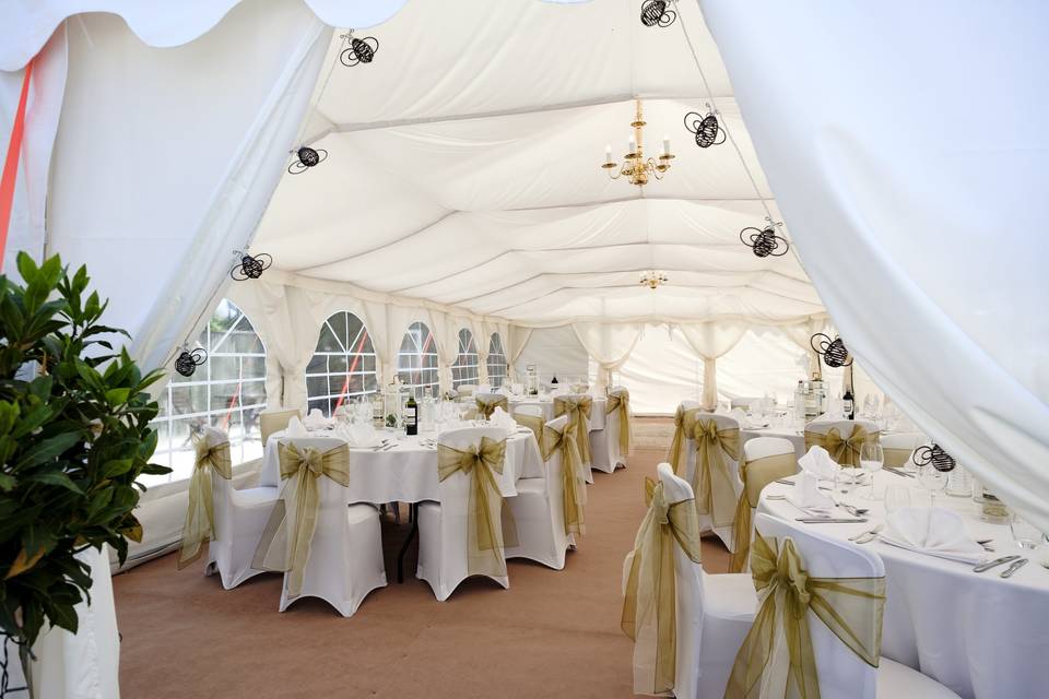 Marquee dining area