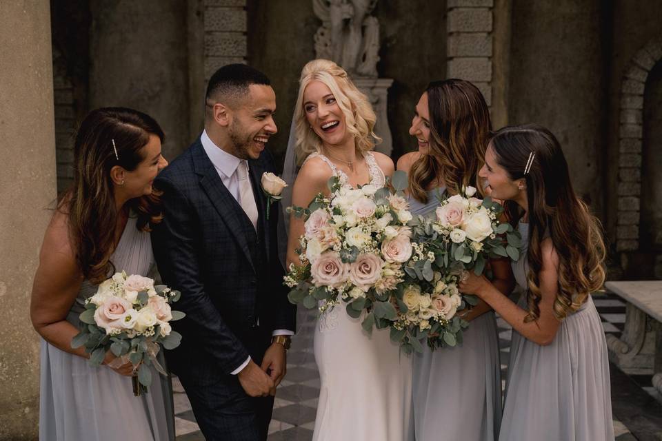 Bride and maids