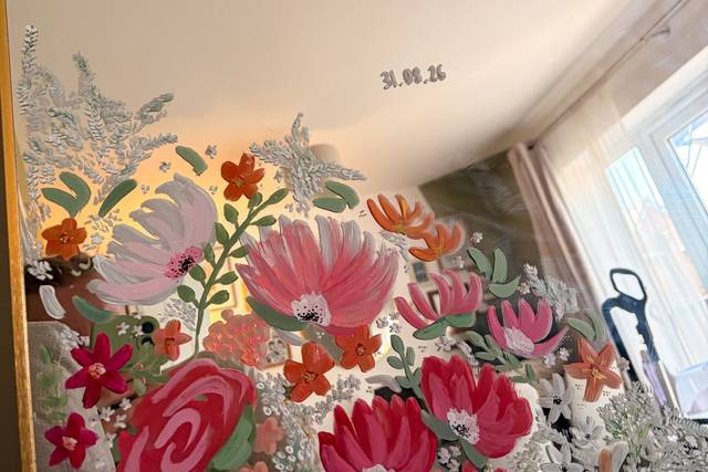 Handpainted Welcome Mirror