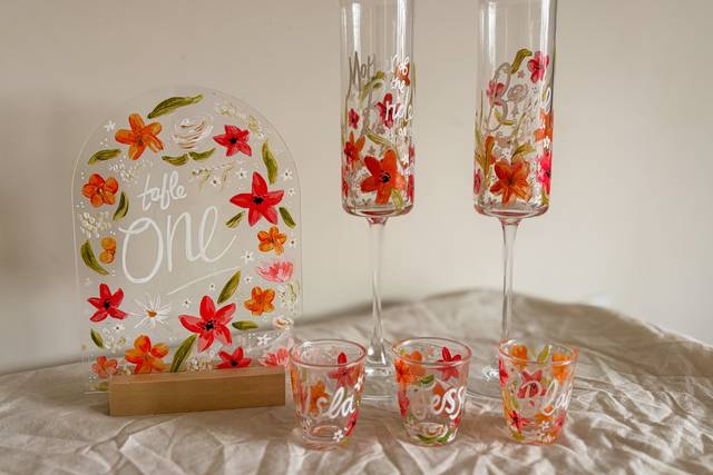 Hand Painted Glassware