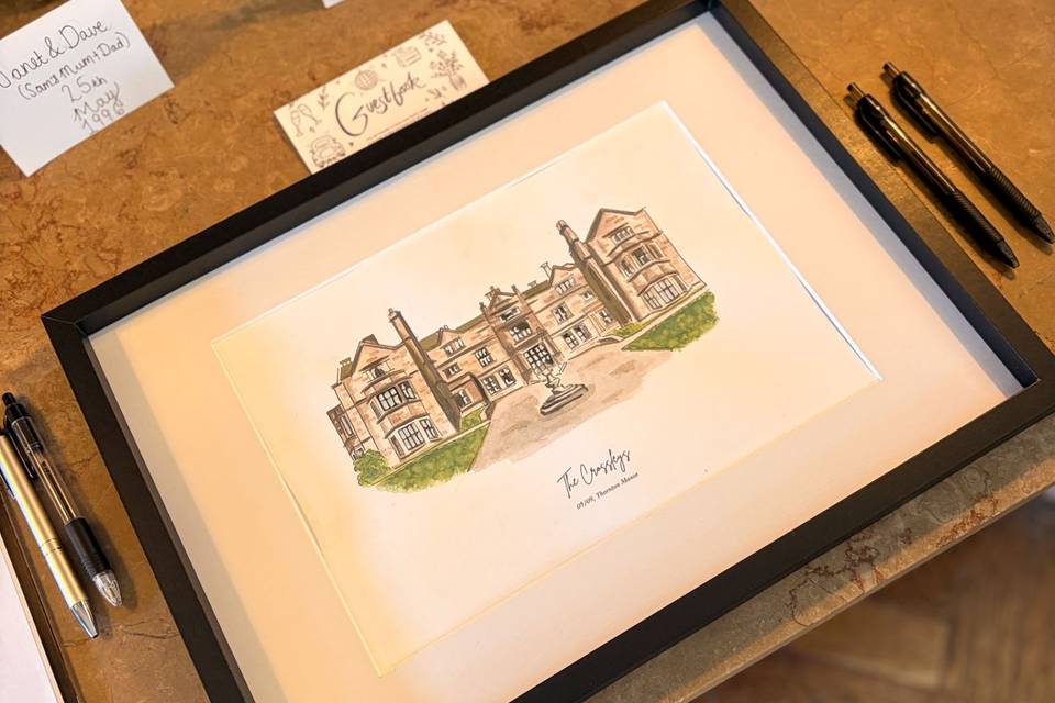 Handpainted Venue Guestbook