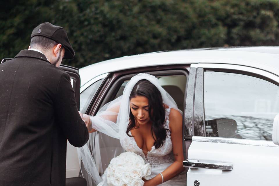 Bride arriving