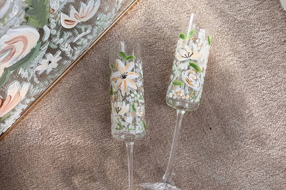 Hand Painted Flutes
