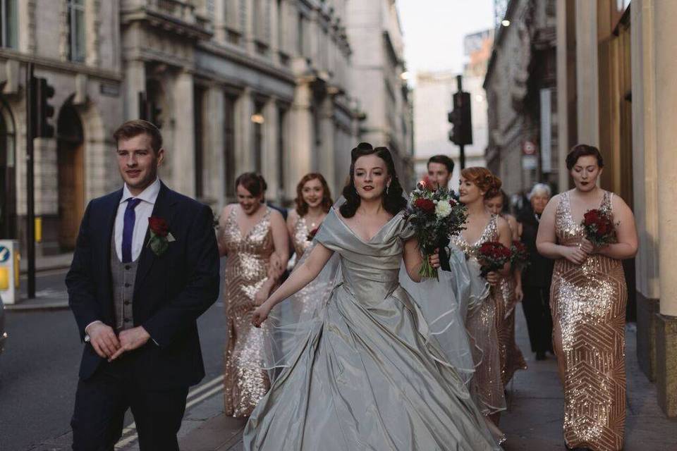 Cool bridal party