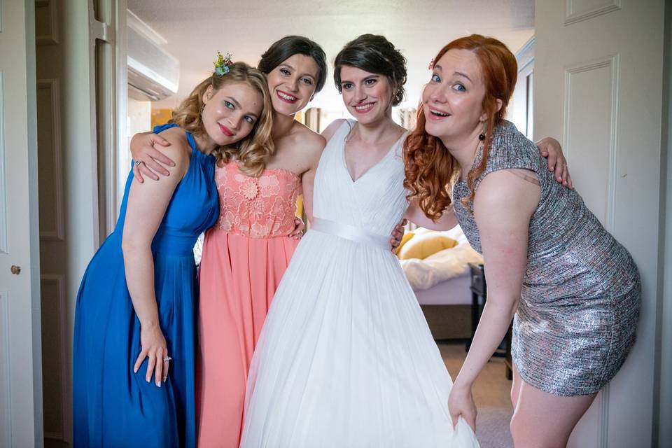 Bride and best friends