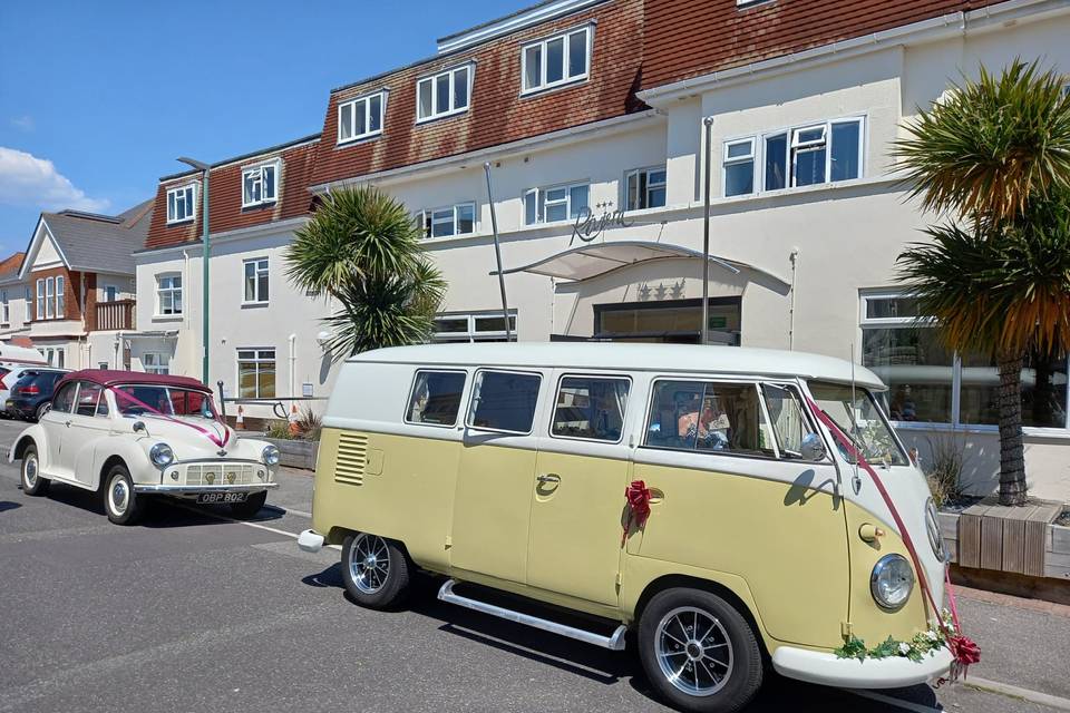 Wedding car arrival