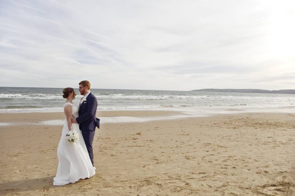 Beach wedding photo