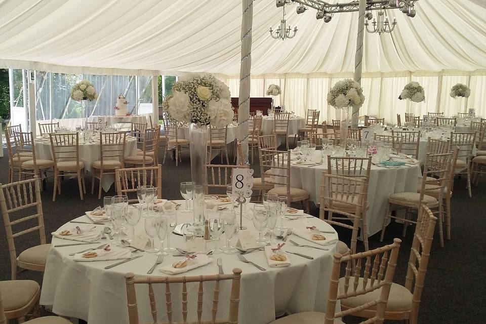 Marquee Traditional All White Wedding