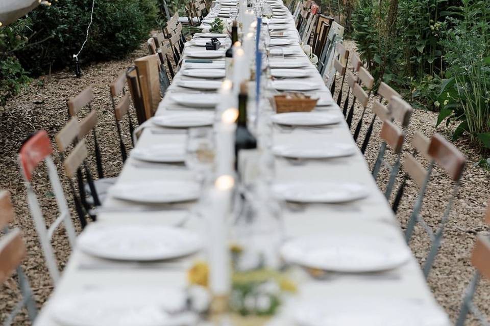 Wedding Breakfast Outside