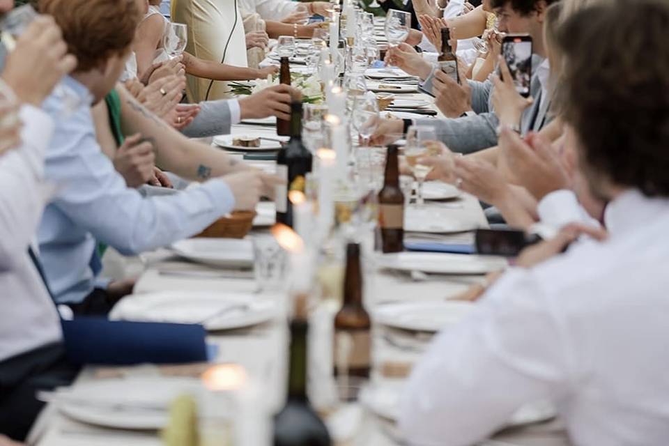 Wedding Breakfast Outside