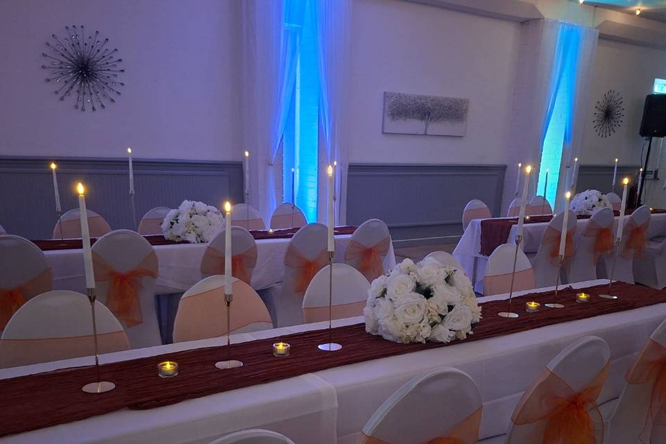 Galley style table