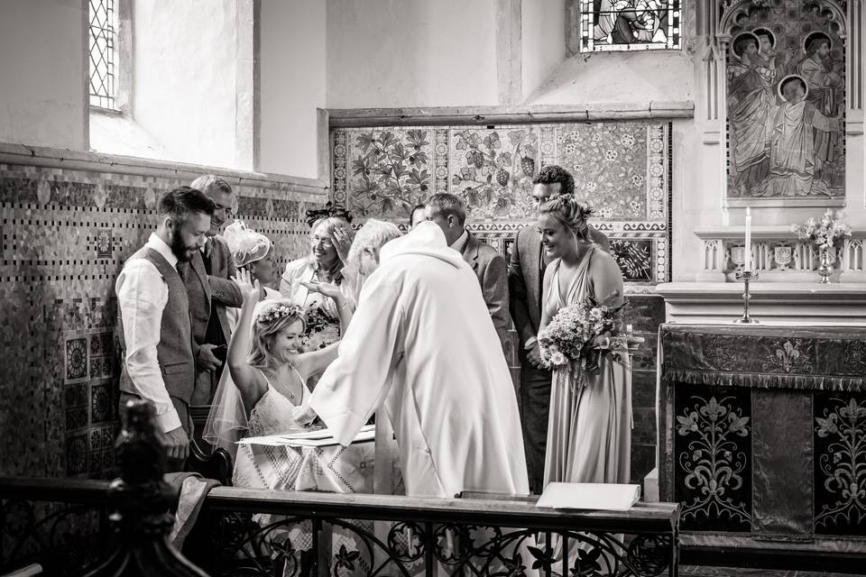 Signing the register