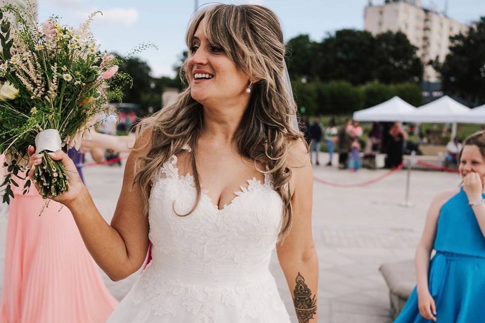 Bride hair and makeup