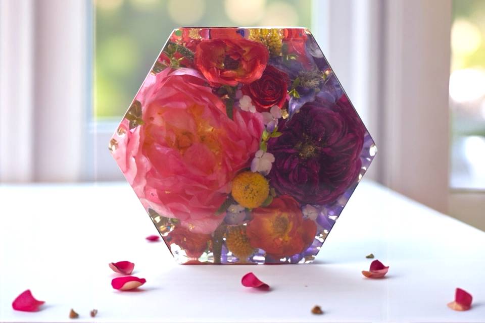 Hexagonal Resin Keepsake