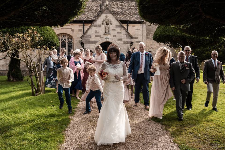 Countryside church wedding