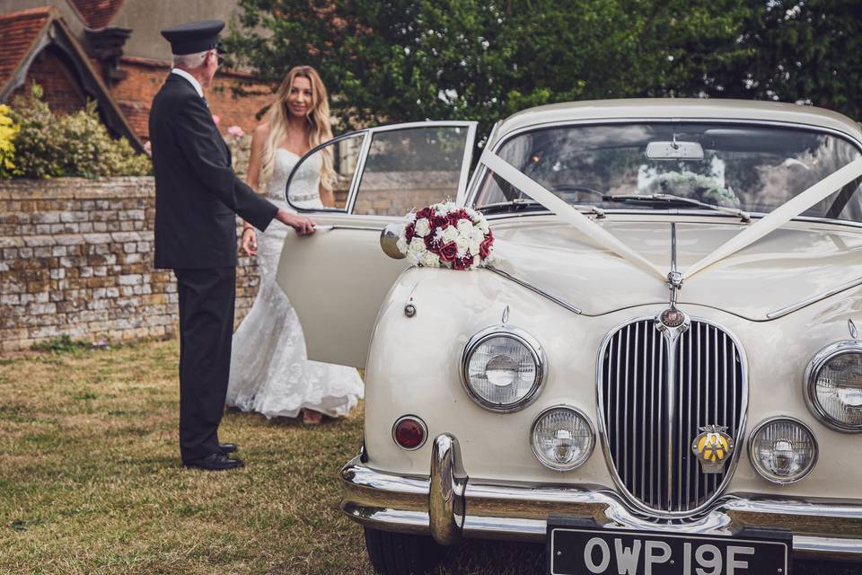 Bride & Car