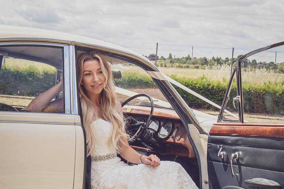 Bride & Car