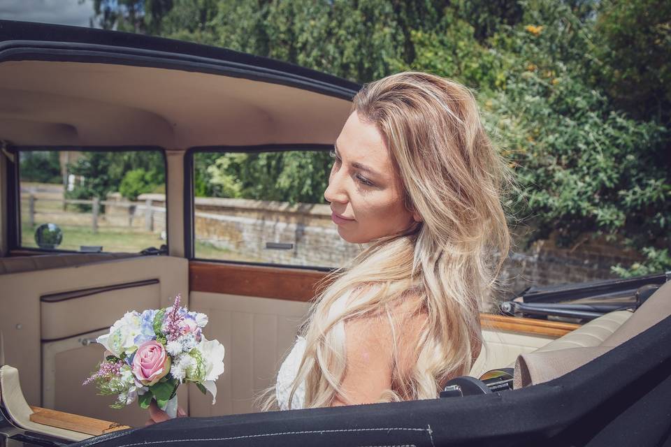 Bride & Car