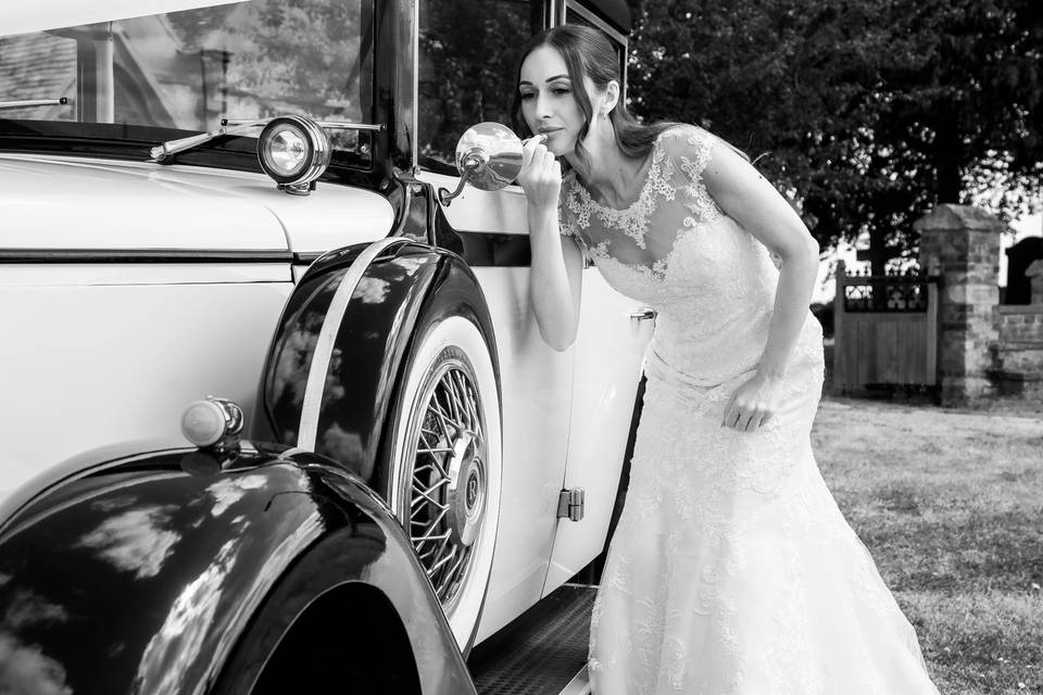 Bride & Car