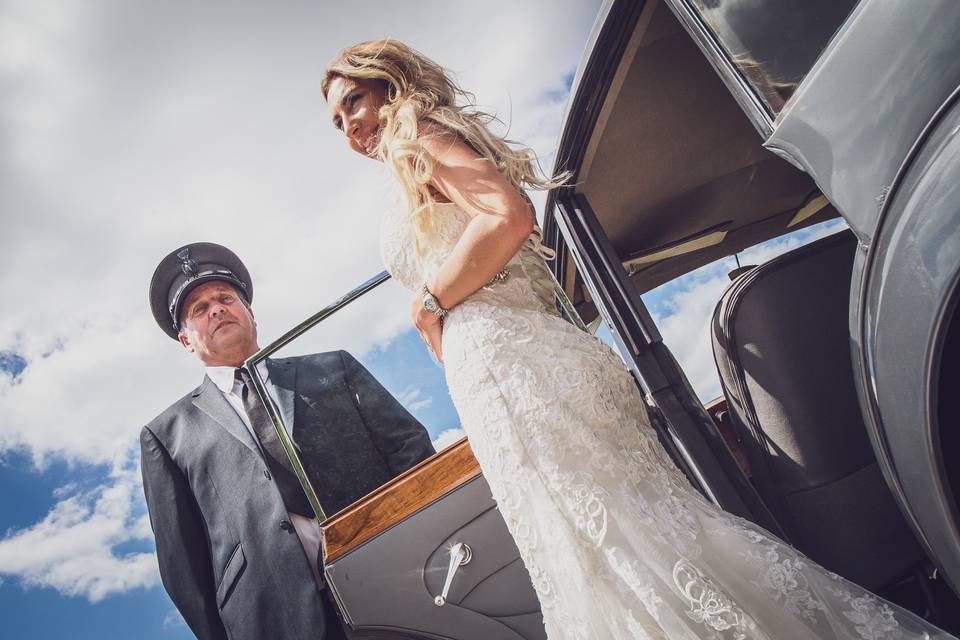 Bride & Car