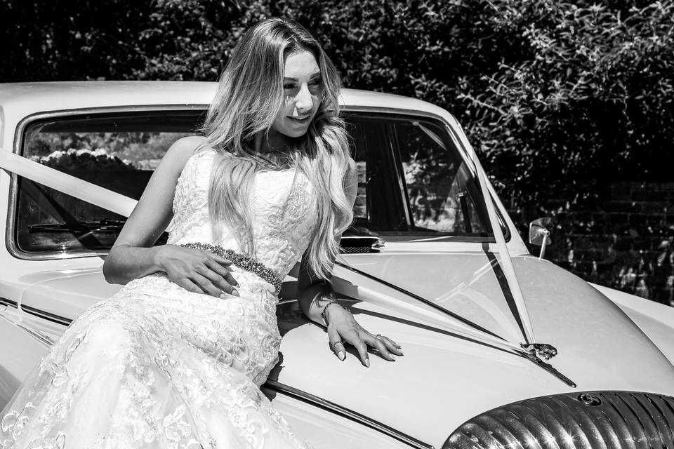 Bride & Car