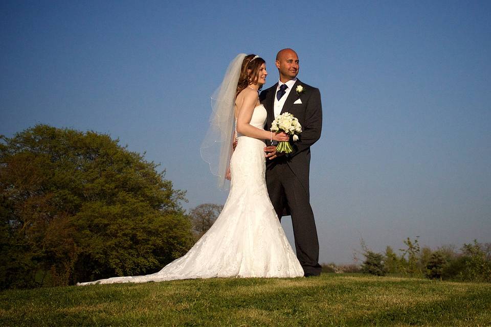 Blue sky backdrop