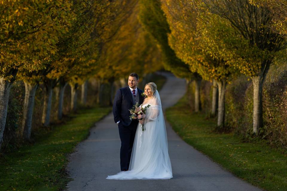 Pair on walkway