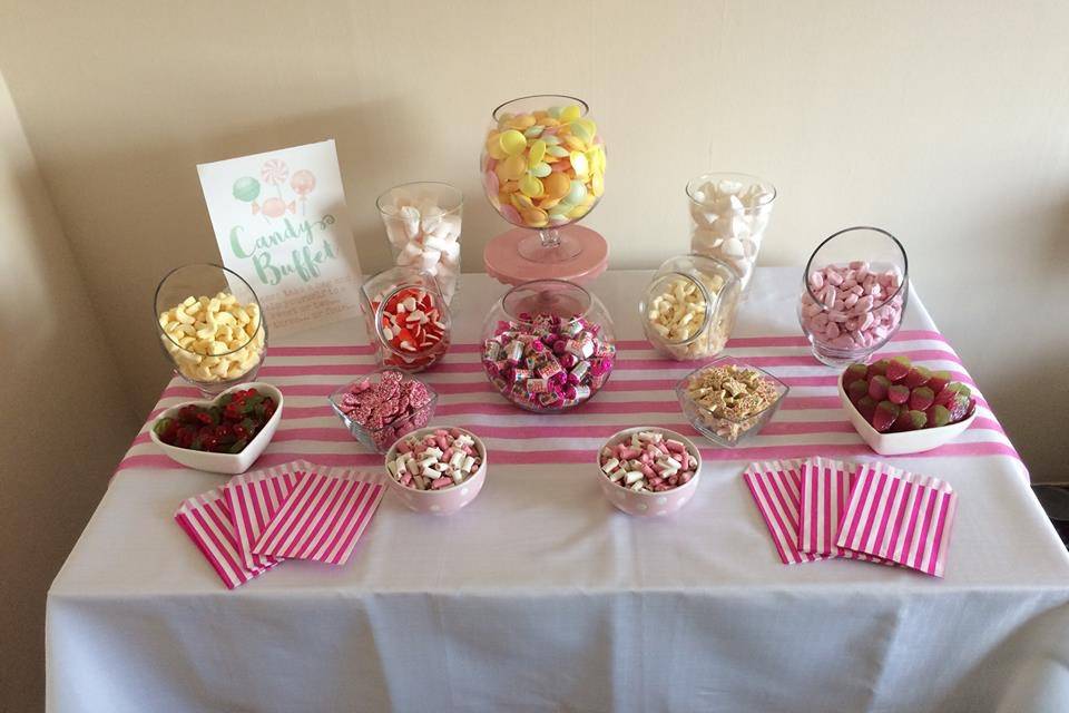 Pink theme candy sign