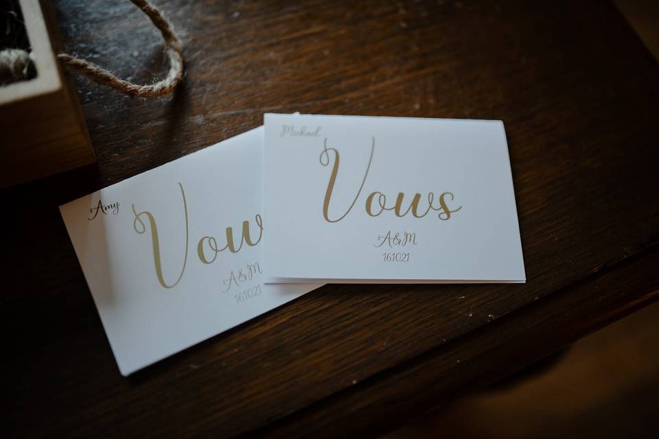 Vow cards