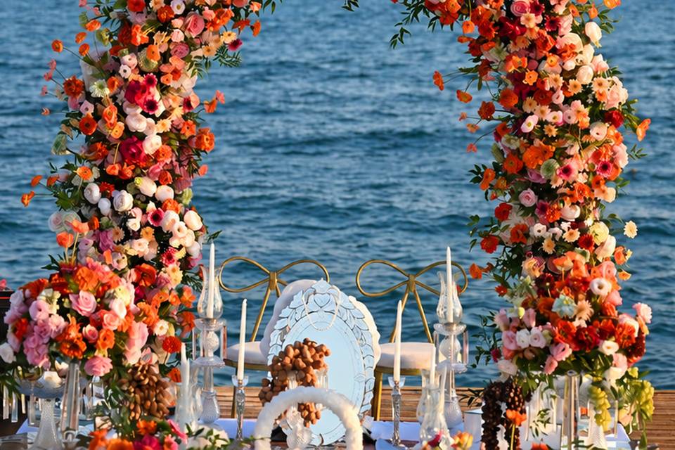 Colourful Wedding Arch Antalya