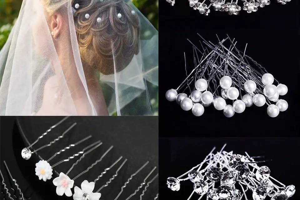 Pearl or Crystal Hair Pins