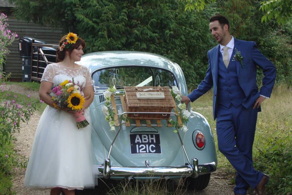 VW Beetle wedding